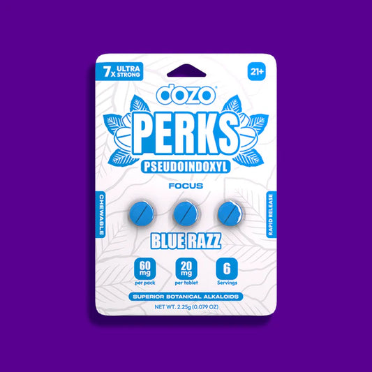 Dozo Perks 3pk Blue Razz 20mg